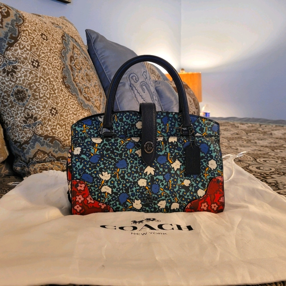 Coach Mercer Satchel 24 Multi Floral